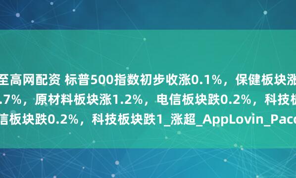 至高网配资 标普500指数初步收涨0.1%，保健板块涨1.8%，房地产板块涨1.7%，原材料板块涨1.2%，电信板块跌0.2%，科技板块跌1_涨超_AppLovin_Paccar